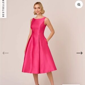 Elegant Pink Sleeveless Dress by Adrianna Papell
